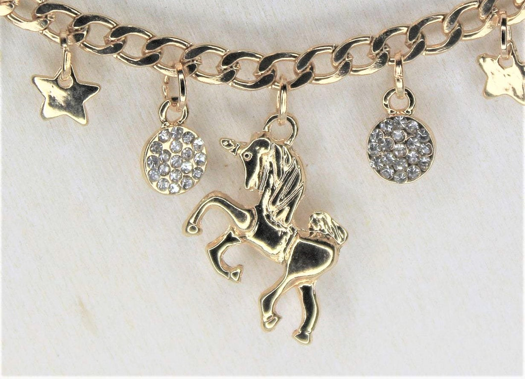 Unicorn Charm Bracelet, Unicorn Child Bracelet, Pegasus