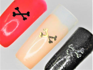 Nail Decals, Cross Bones - 10 Decals for 99 cents
