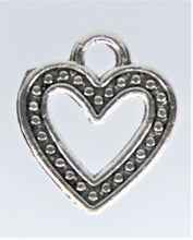 Load image into Gallery viewer, Heart, Small Paisley heart, Filigree heart charm

