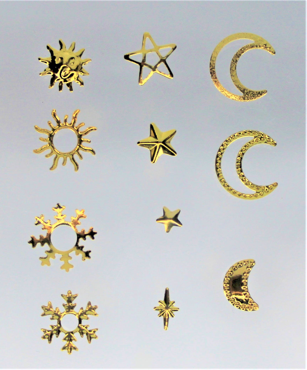 Nail Rivets Wheel, Moon, Star, Sun