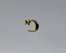 Load image into Gallery viewer, Nail Rivets, Moon, Star - 10 Rivets for 99 cents
