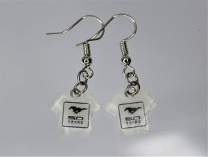 Ford Mustang 50 Year Anniversary Earrings,