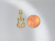 Load image into Gallery viewer, Guitar, Guitar Charms, Rhinestone Charms, Bass,
