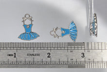 Load image into Gallery viewer, Dress, Ballet Charms, Blue Dress, Rhinestone Charm
