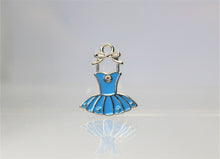 Load image into Gallery viewer, Dress, Ballet Charms, Blue Dress, Rhinestone Charm

