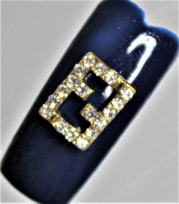 Cream Chanel Nail Charms with Rhinestones – Glitter Guy