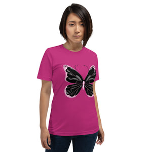 Butterfly T-Shirt Short-Sleeve, Black, Unisex T-Shirt