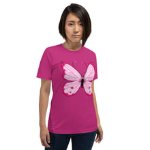 Load image into Gallery viewer, Pink Butterfly T-Shirt Short-Sleeve Unisex T-Shirt
