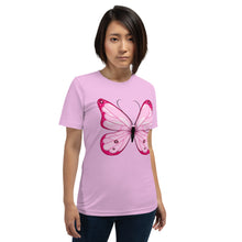 Load image into Gallery viewer, Pink Butterfly T-Shirt Short-Sleeve Unisex T-Shirt
