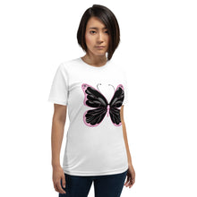 Load image into Gallery viewer, Butterfly T-Shirt Short-Sleeve, Black, Unisex T-Shirt
