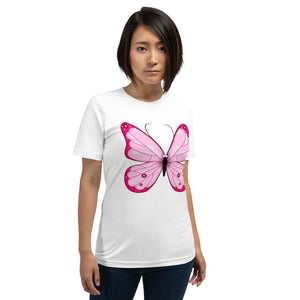 Pink Butterfly T-Shirt Short-Sleeve Unisex T-Shirt